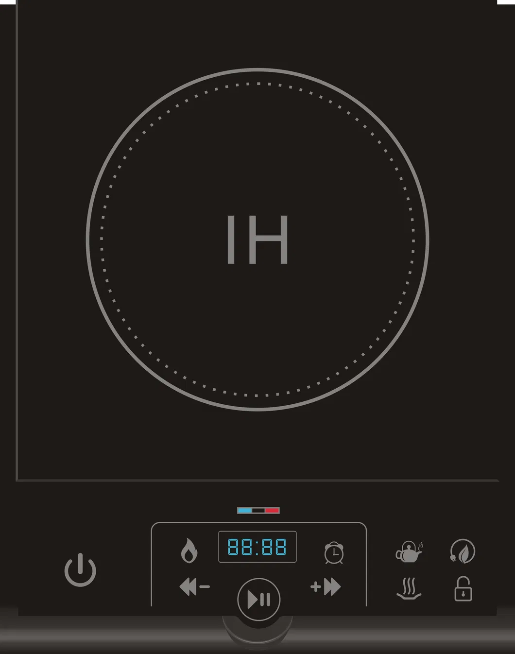 American Market Hotel Kitchen Equipment Single Burner Induction Cooking Stove