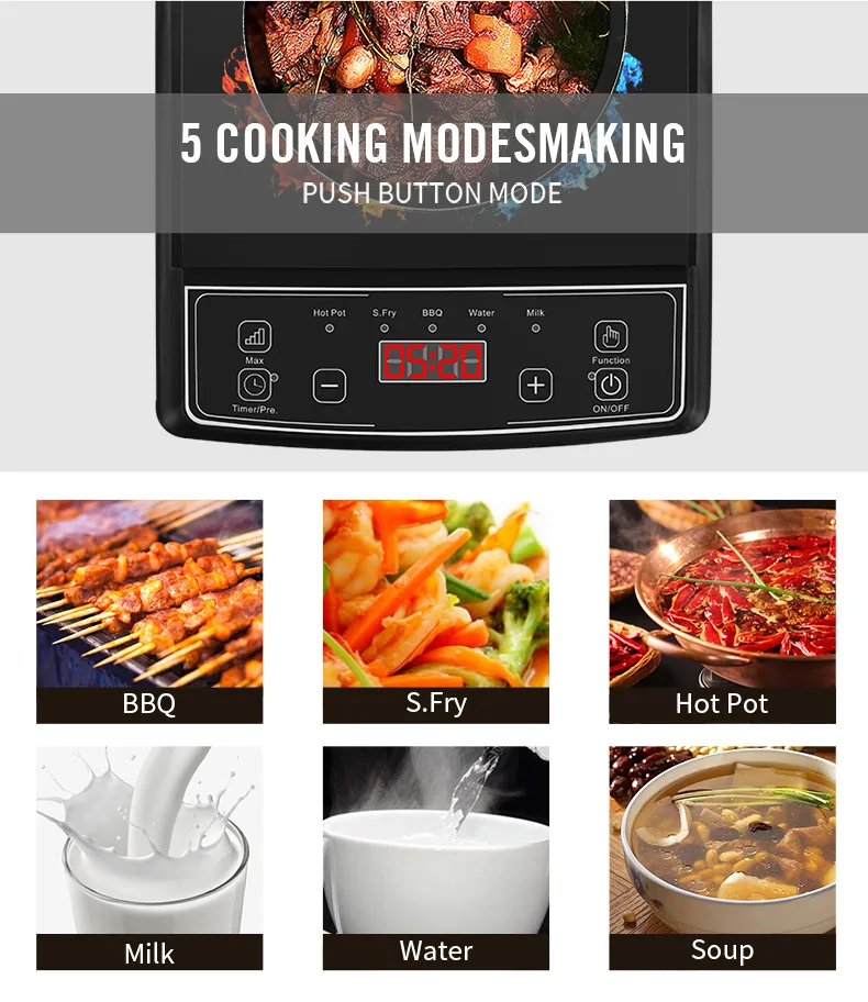 Mzd Induction Cooker German Induction Cooktop Induction Hob with Children's Lock