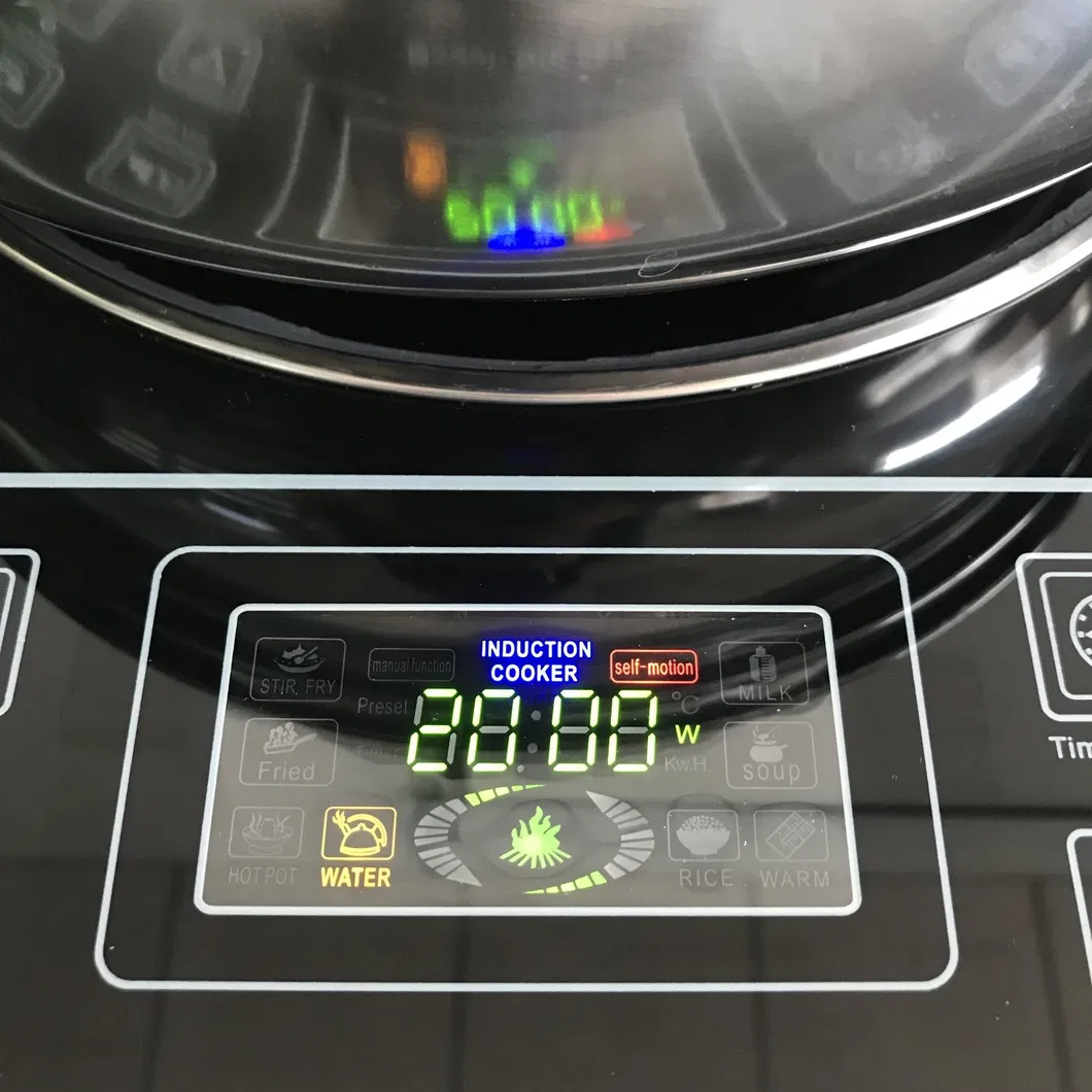 India Bangladesh hot sale kitchen appliance tempering glass stainless steel ring 2200W electric induction cooker/cooktop