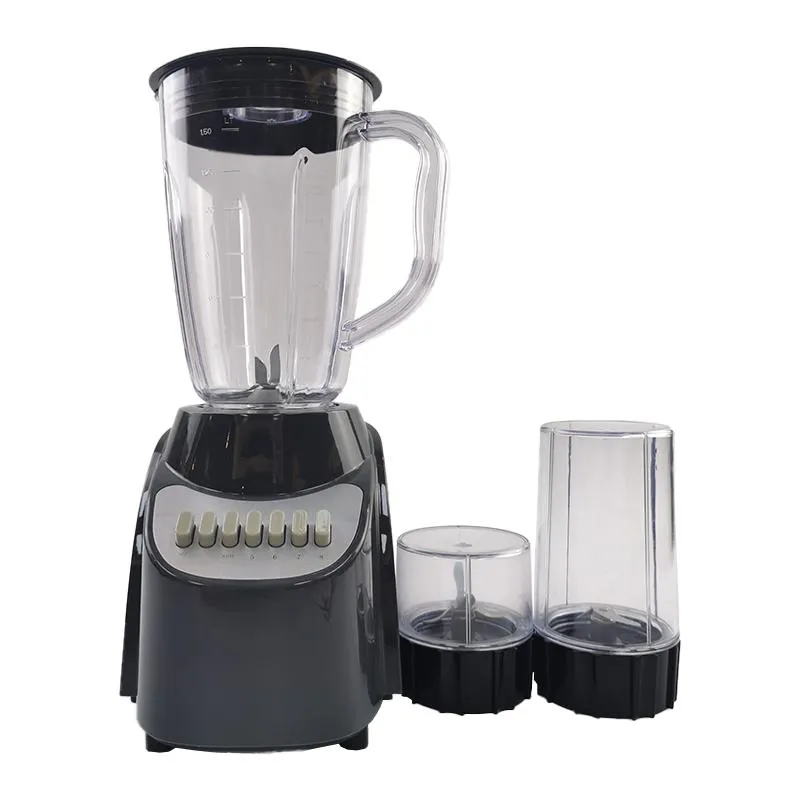 8 Speeds Blender of with 7 Piano Key Buttons 4 Point Stainless Steel Blade Glass Plastic Jar Detachable Measuring Lid Cap