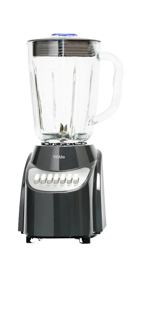 8 Speeds Blender of with 7 Piano Key Buttons 4 Point Stainless Steel Blade Glass Plastic Jar Detachable Measuring Lid Cap
