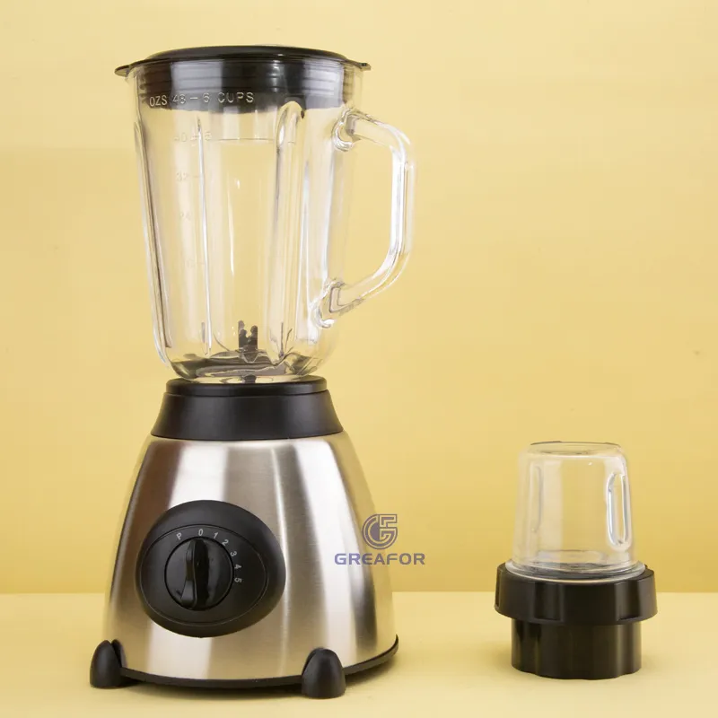 Vegetable Juice Extractor Y66 2 in 1 Electric Juicer 300-500W Food Blender Machine with Glass Jar