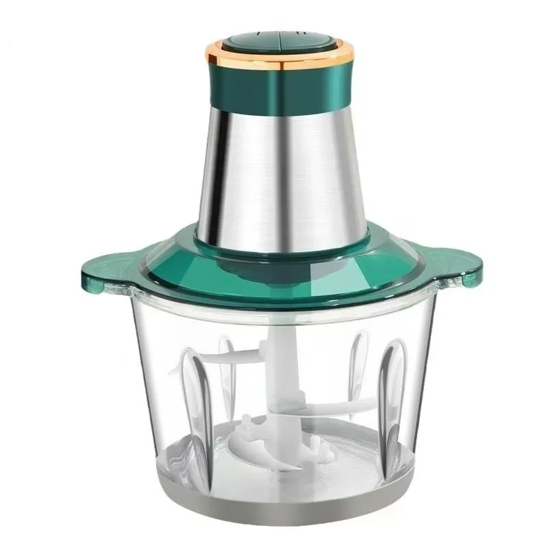 Factory Direct Sales Customized 2 Speed 3L Household Electric Meat Grinder Slicer with Glass Food Processing Chopper for Home Use