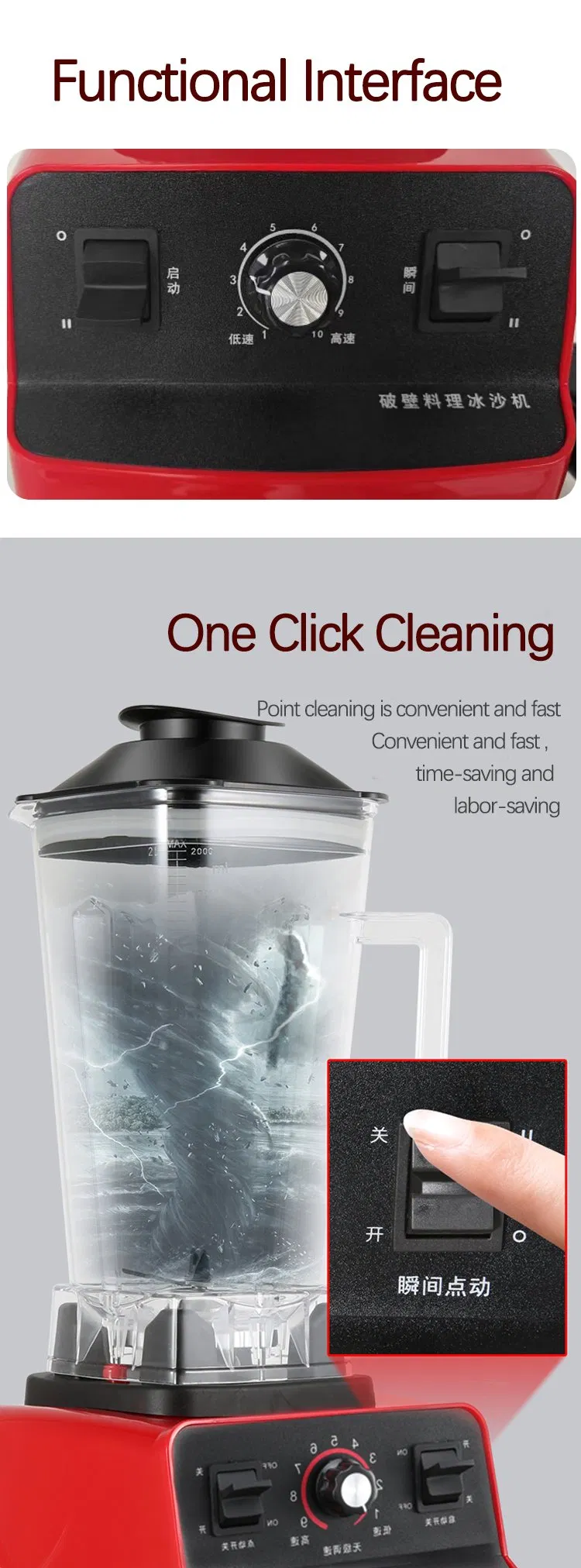 Adjustable Speed Smoothie Mixer Grinder Fresh Juicer Blender