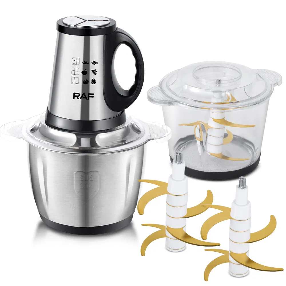 New 2 in 1 Household Electric Vegetable Food Chopper Food Processor 3L with Bowl Kitchen Cutter
