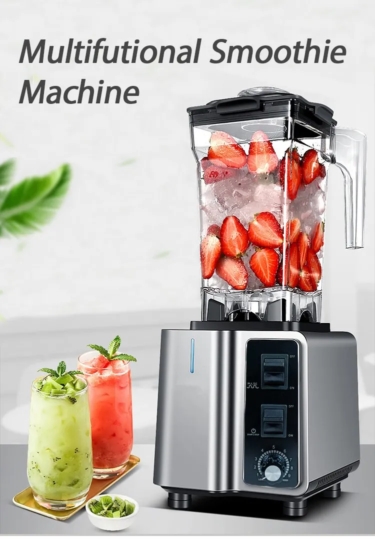 High Speed Sound Proof Food Blender Ice Icecream Smoothie Maker Heavy Duty Kitchen Blender