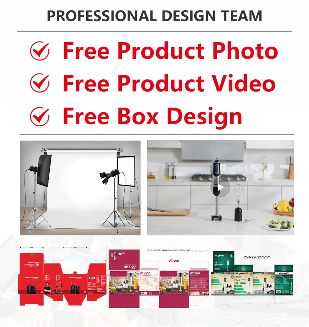 Householdhigh Quality DC Motor Multi-Function Immersion Hand Stick Blender