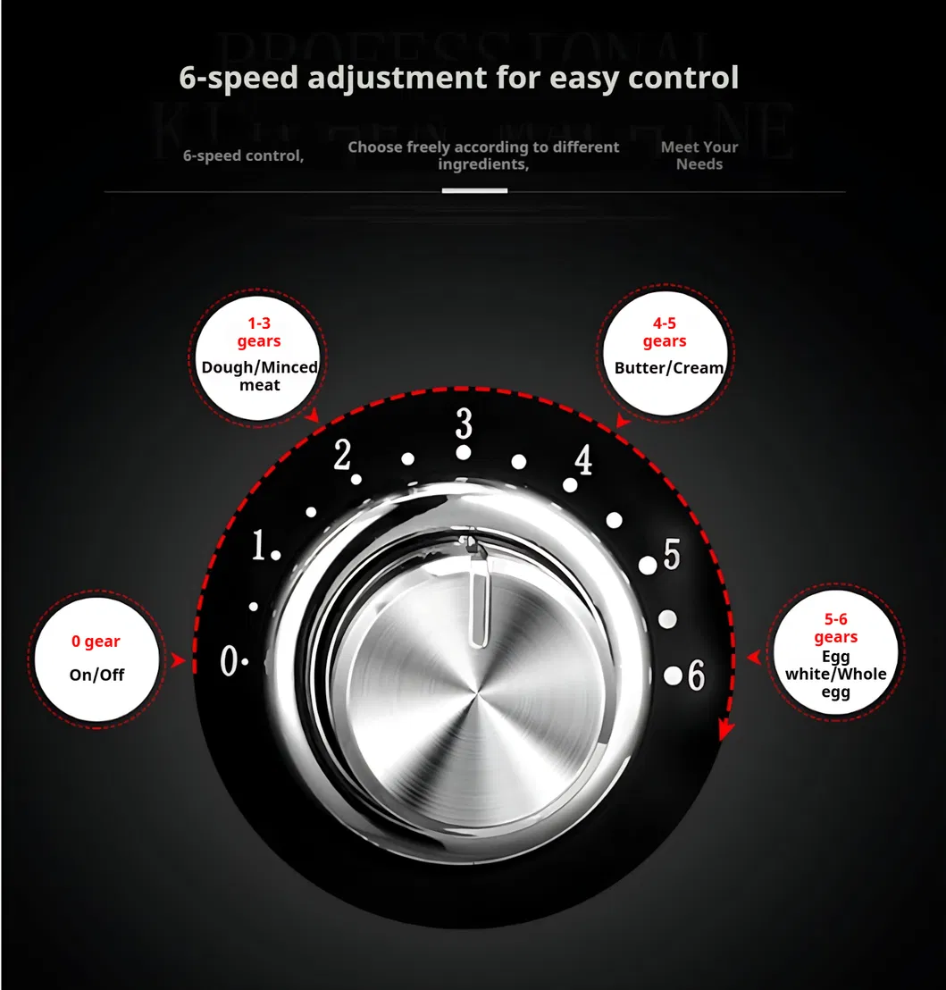 Electric Dough Mixer with Timer Control and Overload Protection for Continuous Operation