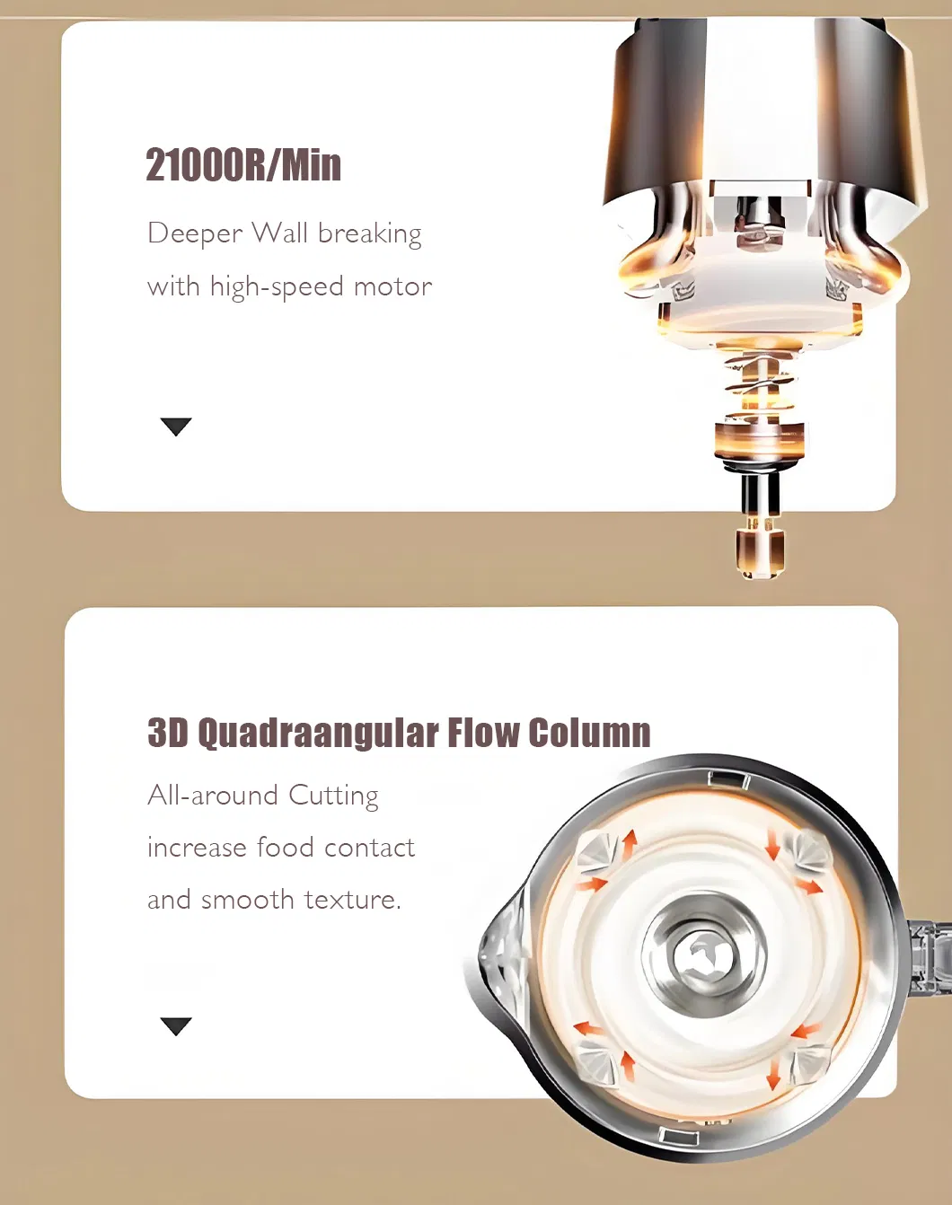 Sleek White Design 1L Compact Blender for Small Family Use