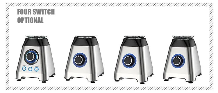 High Speed Mixer Stainless Steel Heavy Duty Commercial Electric Fruit Mixeur Ice Smoothie Fresh Juicer Food Blender