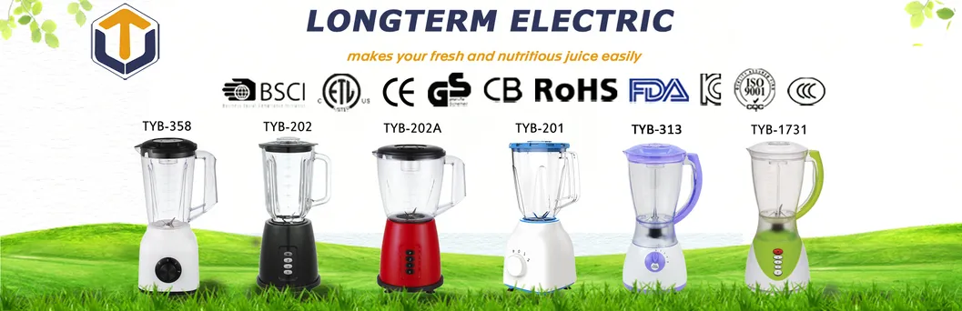 Kitchen Appliance Food Processor Smoothie Juicer Mixer Hand Free Stirrer Bean Meat Grinder Chopper Mixture Mill Fruit Blender with Ice Crusher Blades