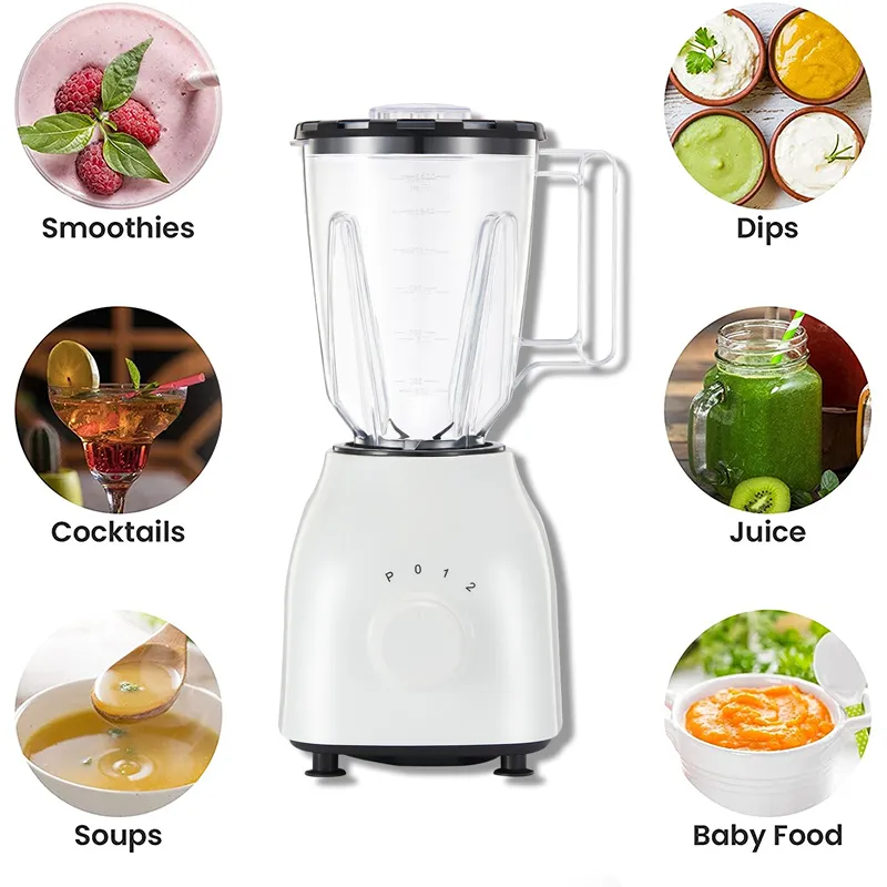 Kitchen Appliance Food Processor Smoothie Juicer Mixer Hand Free Stirrer Bean Meat Grinder Chopper Mixture Mill Fruit Blender with Ice Crusher Blades