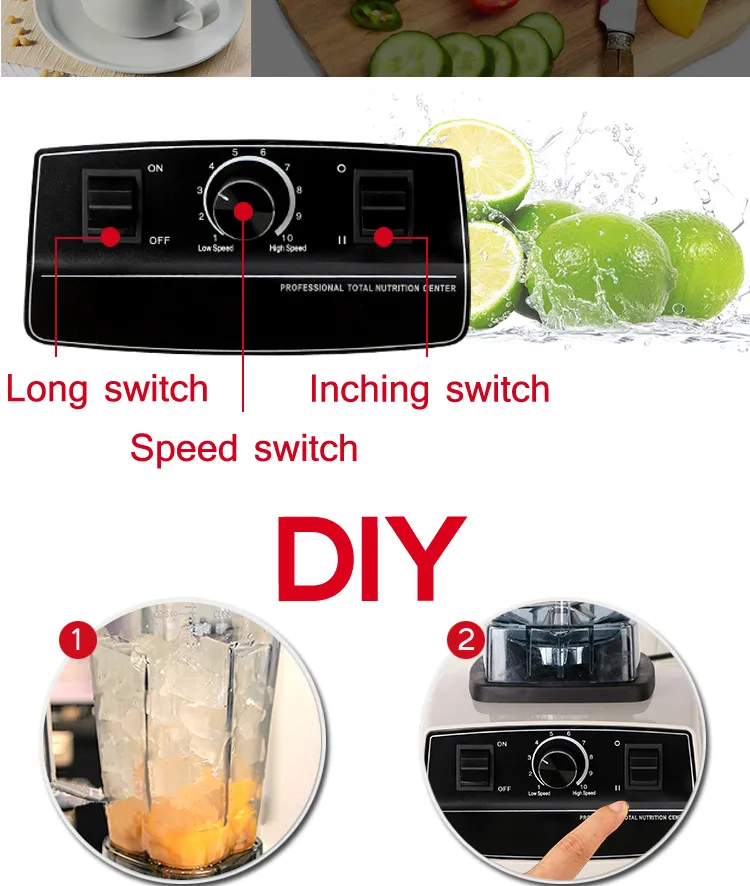 2025 2HP Manenda 1500watt Bar Kitchen Commercial Blender