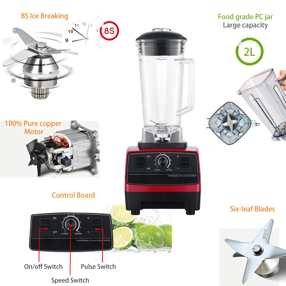 2025 2HP Manenda 1500watt Bar Kitchen Commercial Blender