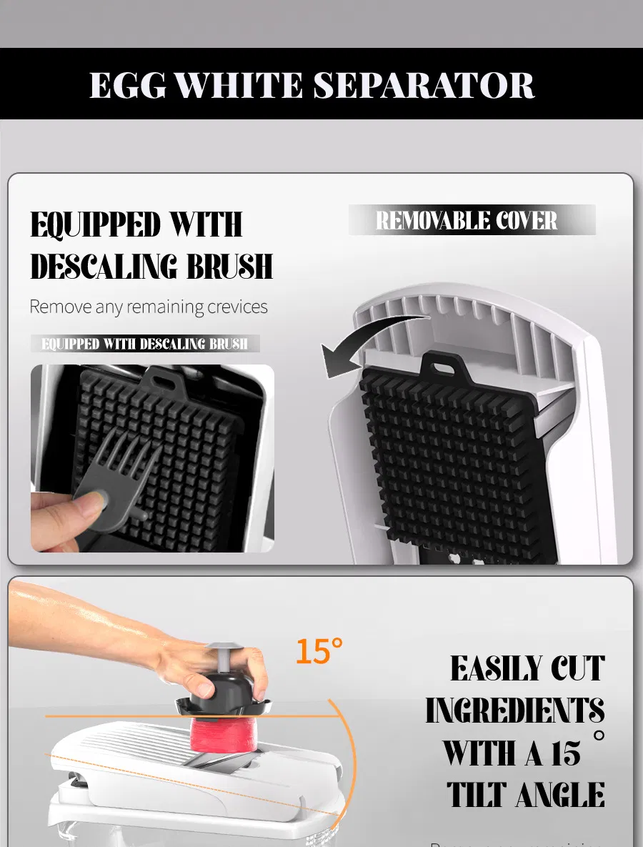 Ds-5222WH Vegetable Chopper - Spiralizer Vegetable Slicer - Onion Chopper with Container - PRO Food Chopper - Slicer Dicer Cutter - (15 in 1, White)