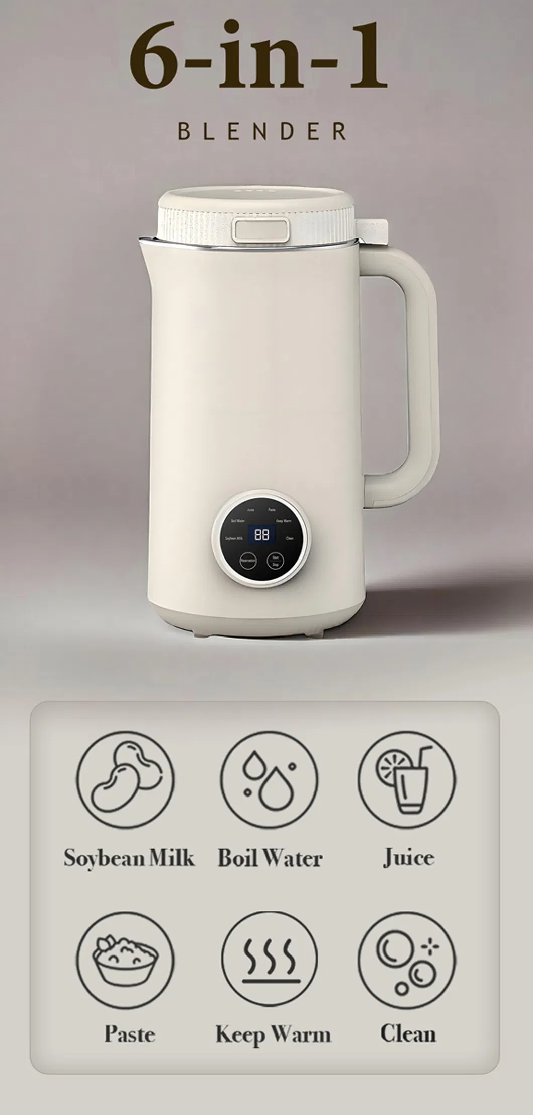 Best Selling Exquisite Design 1.2L Multifunctional White Blender