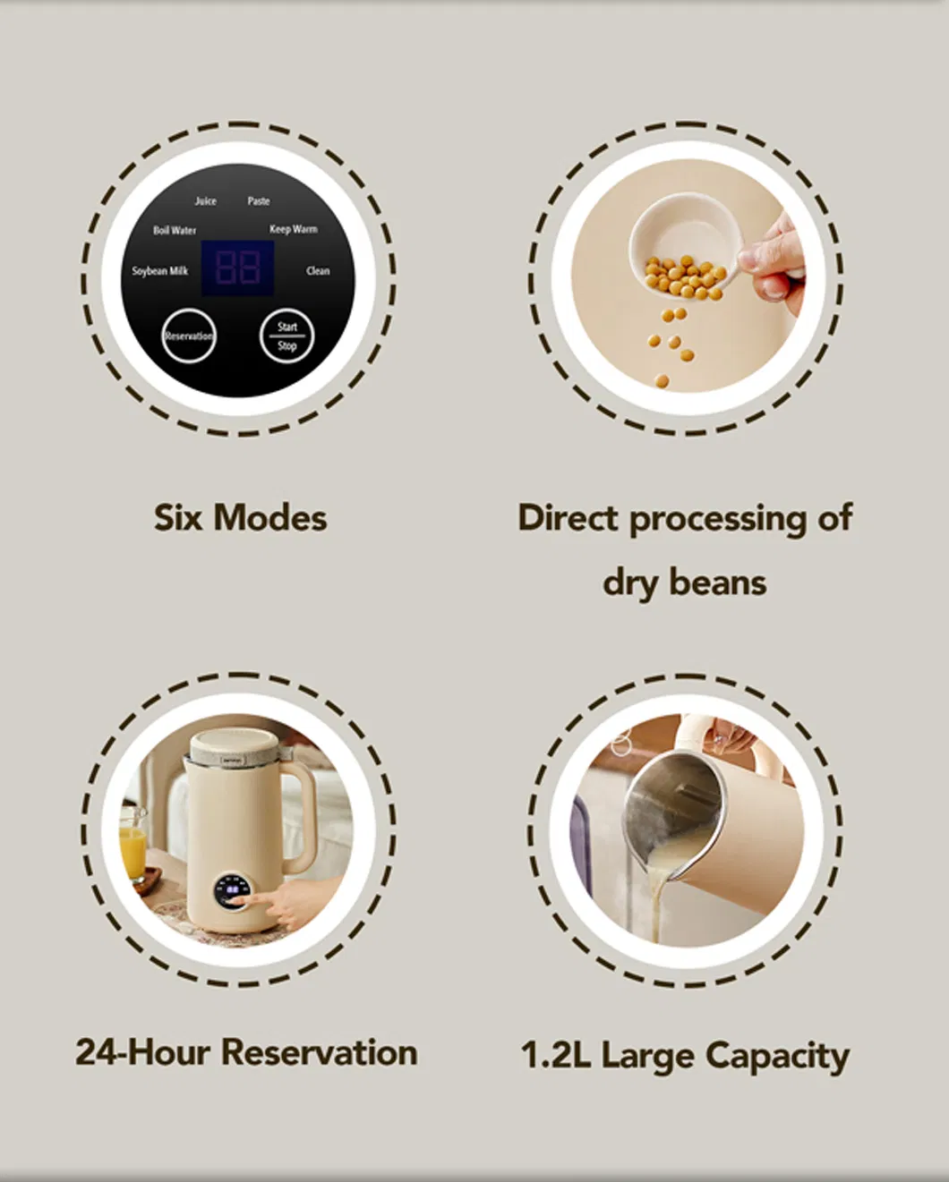 Best Selling Exquisite Design 1.2L Multifunctional White Blender