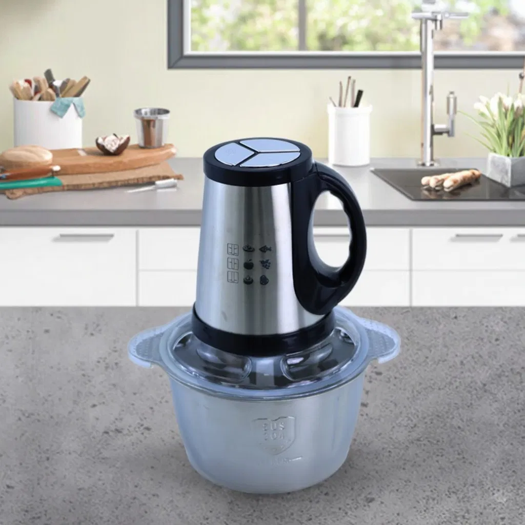 Household 2L Capacity Stainless Steel Electric Meat Grinder Slicer