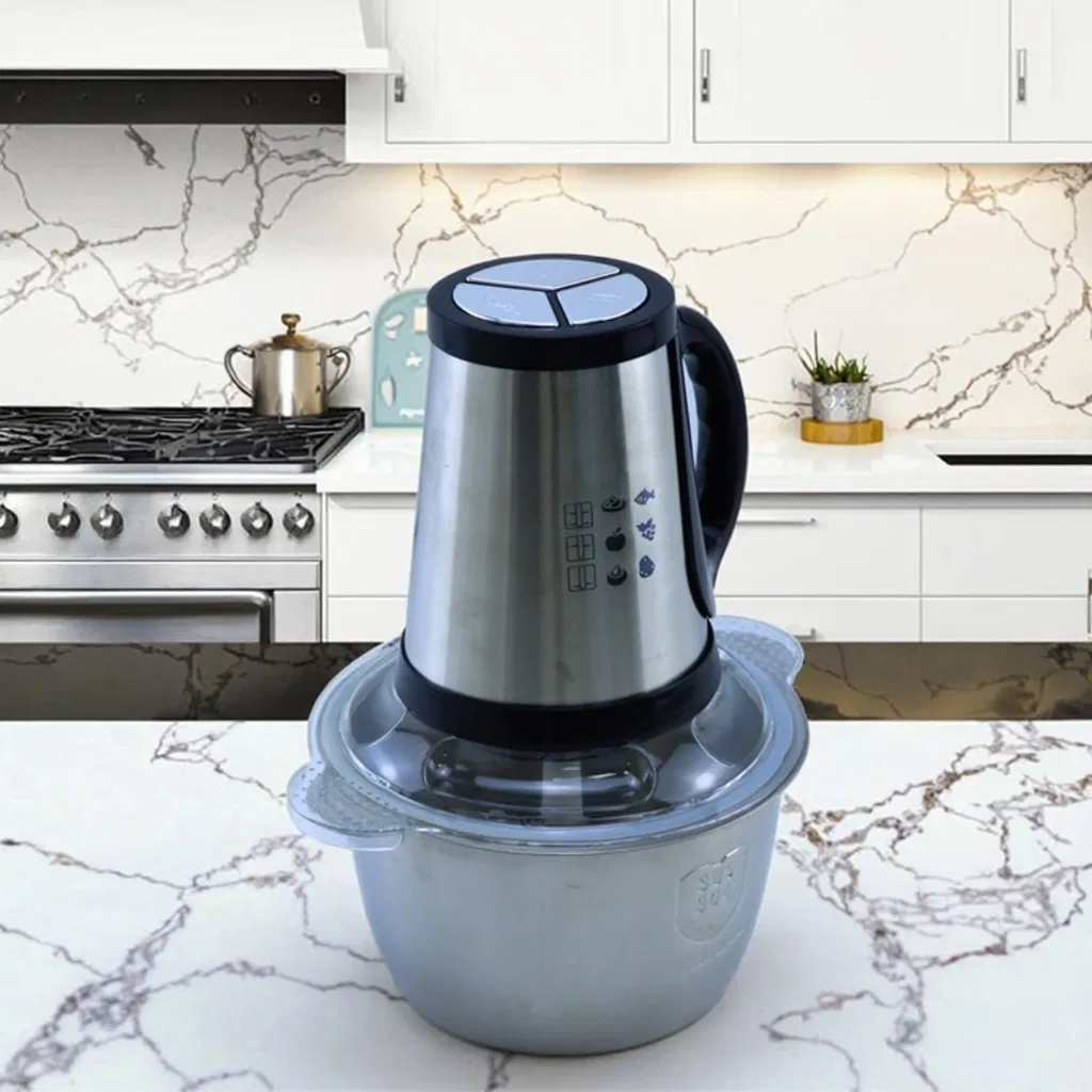 Household 2L Capacity Stainless Steel Electric Meat Grinder Slicer