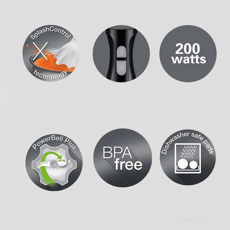 Small Hand-Hold Egg Whisk Soup Blender Food Mixer Juicer Fruit and Vegetable Food Processor Hand Blender