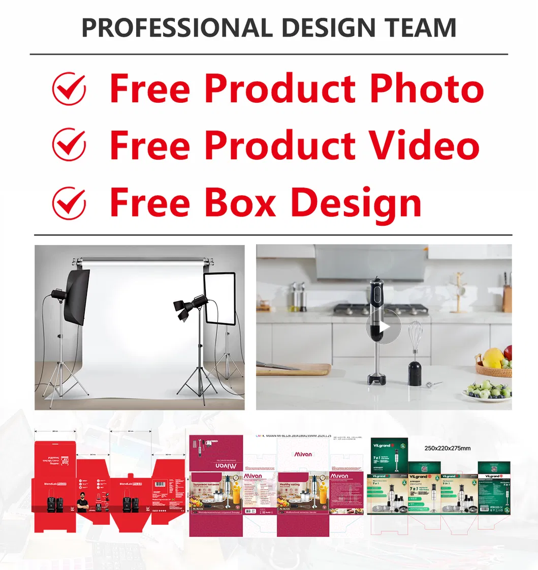 160ow Big Power Electric Stainless Steel Housing Hand Stick Blender