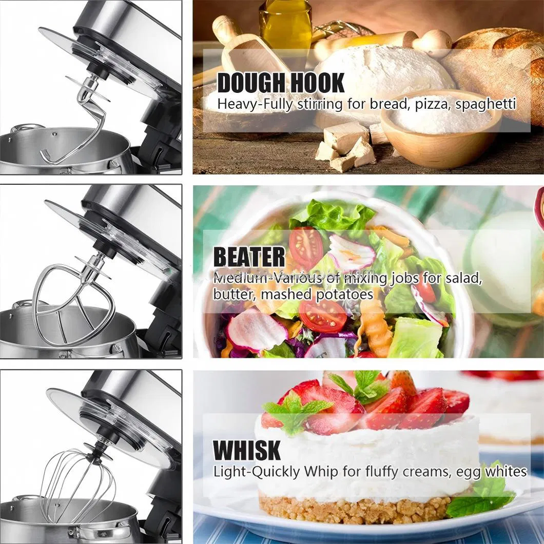 2000W Stand Egg Mixer with LED Display and 10L Stainless Steel Bowl