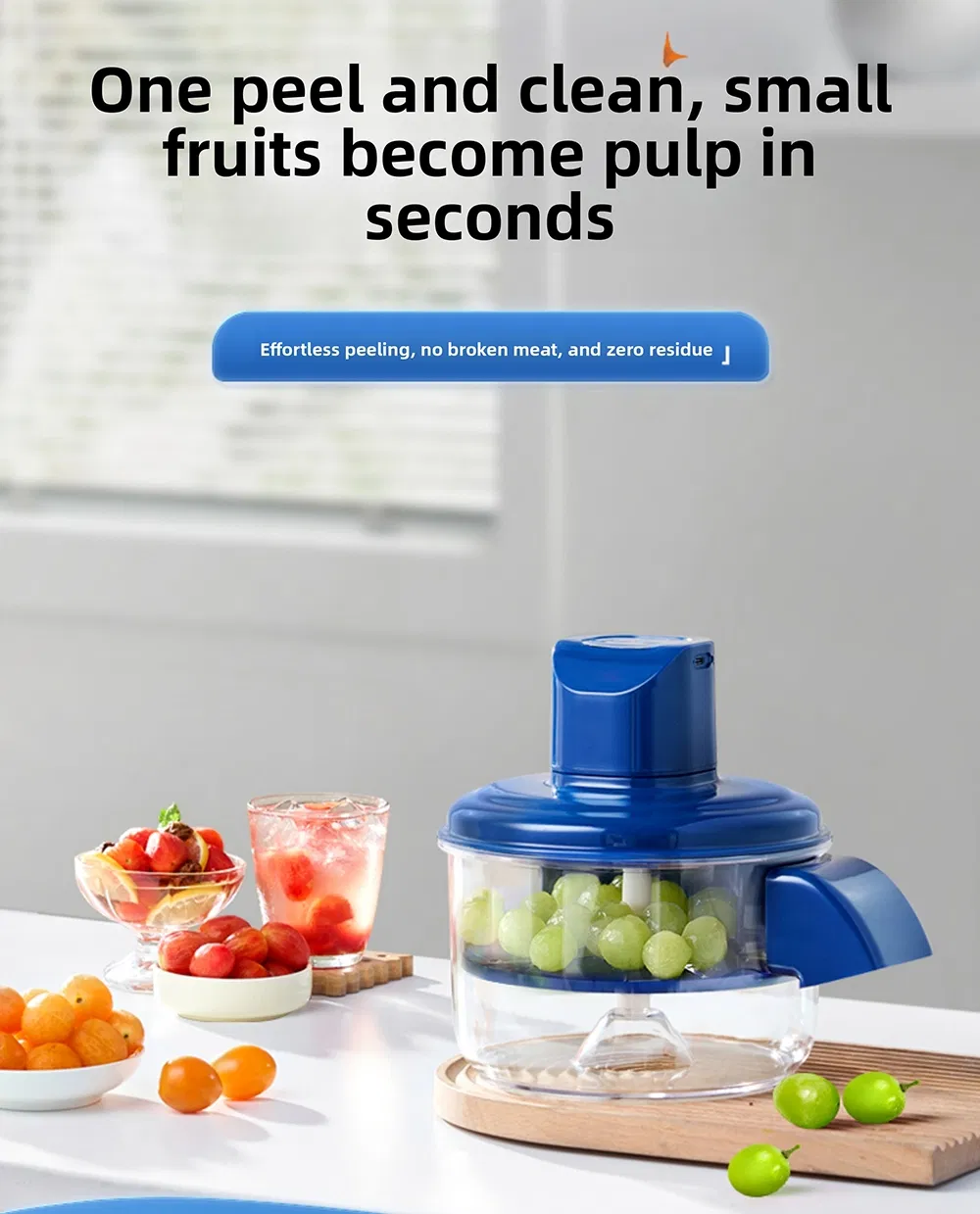 New Electric Grape Peeler Automatic Peeling Machine Smart Kitchen Tool for Fruits