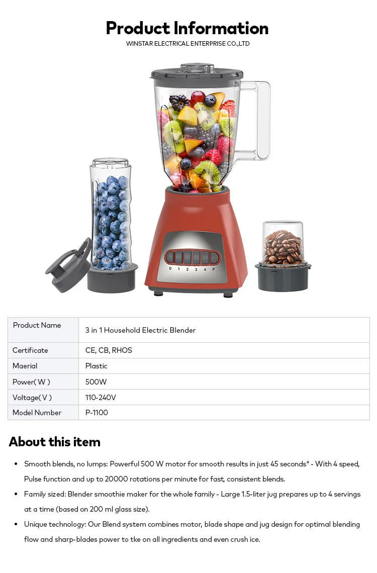 Kitchen Best High Quality Licuadora Portable Mini Smoothie Fruit Juicer Mixer Food Juice Blender Machine