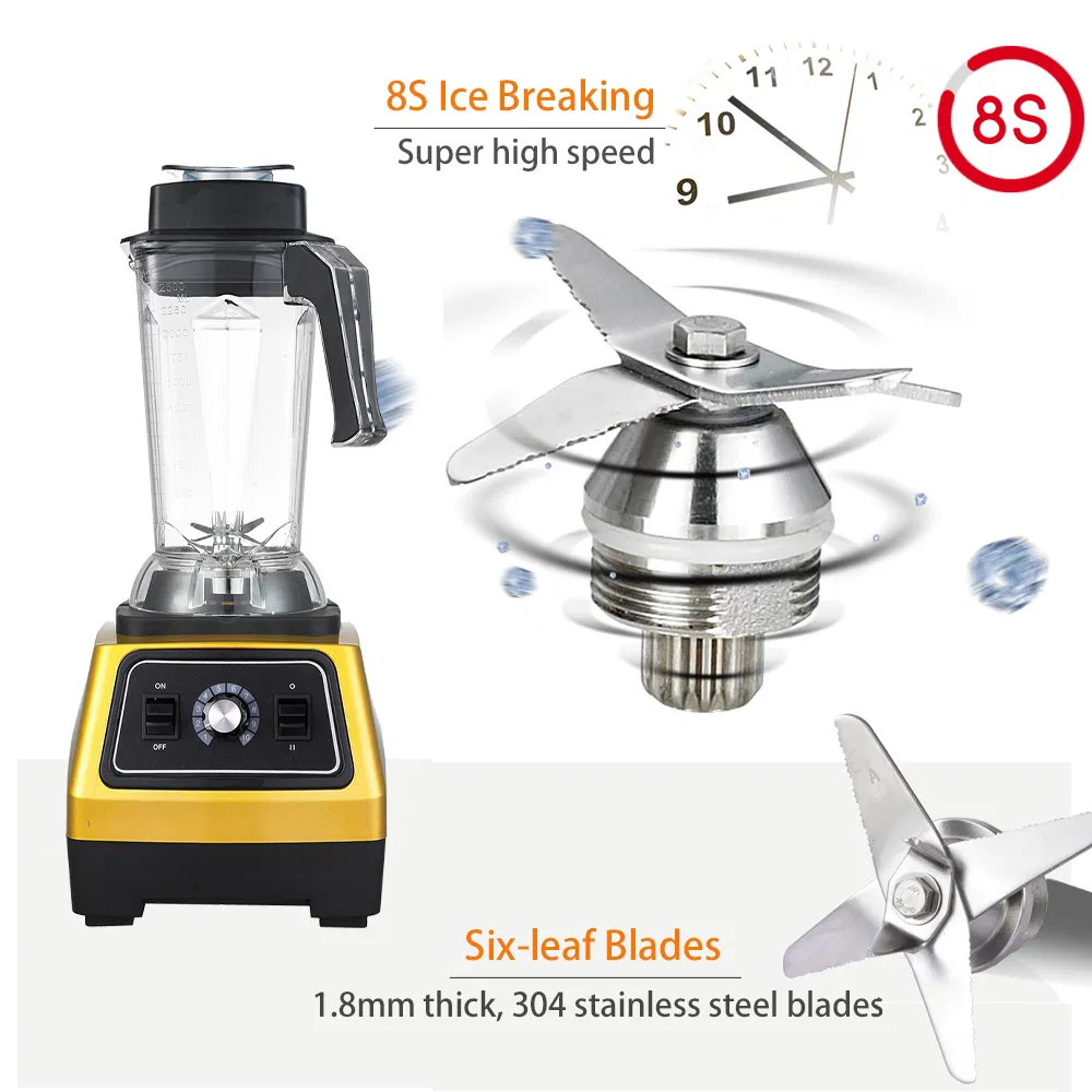 New 2500ml 3HP Heavy Duty Proefssional Smoothie Commercial Bar Blender