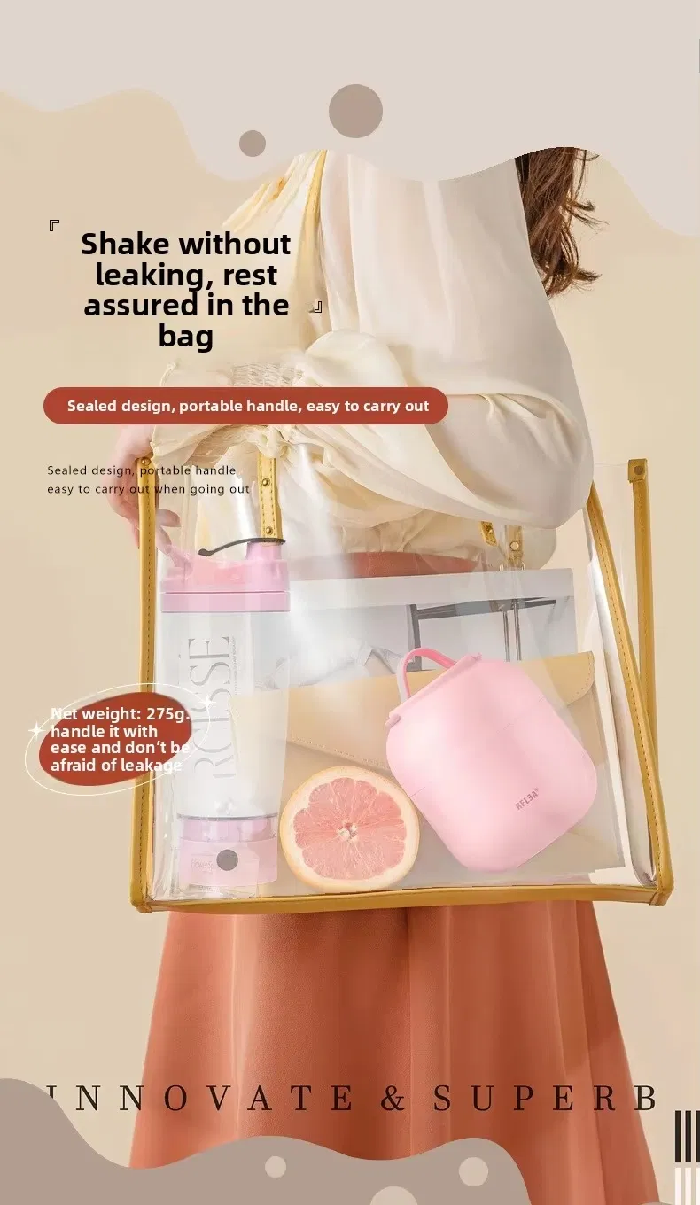 Portable Sport Gym USB Rechargeable Auto Mixing Coffee Smoothie Cup Blender Protein Shaker Mixer Tumbler 600ml Water Bottle