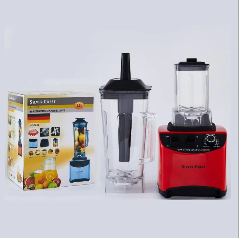 Heavy Duty 2 Cups Silver Crest Blender Sc-1589 Blender Fufu Yam 4500W Multifunction Blender Robot Commercial Food Fruit Juice 2 in 1 Silver Crest Blender 5000W