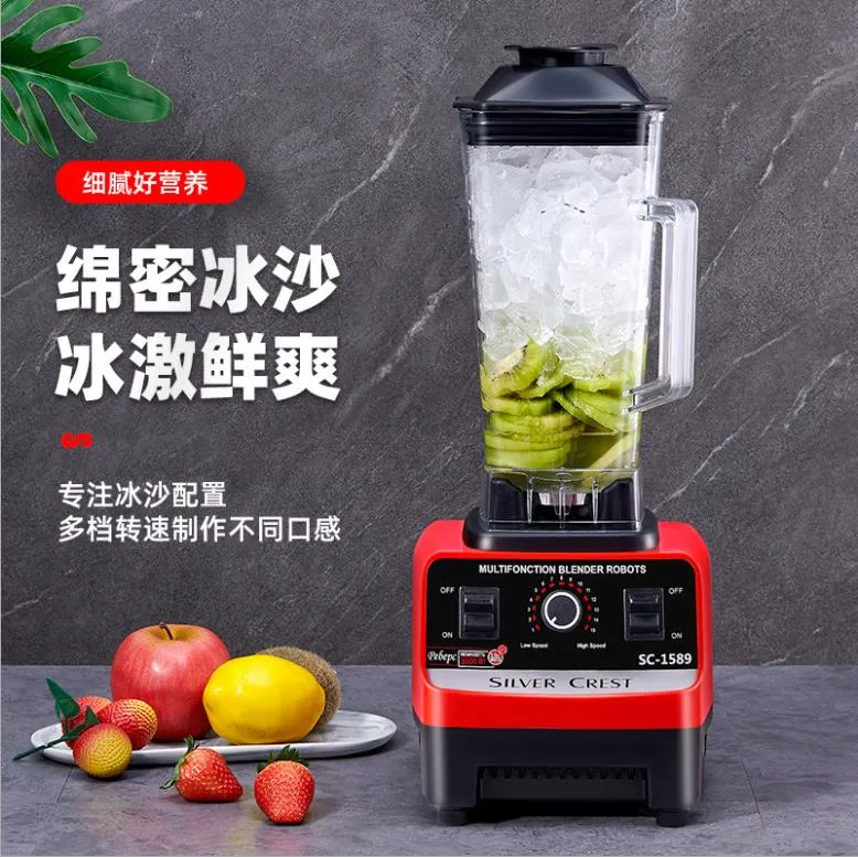 Heavy Duty 2 Cups Silver Crest Blender Sc-1589 Blender Fufu Yam 4500W Multifunction Blender Robot Commercial Food Fruit Juice 2 in 1 Silver Crest Blender 5000W
