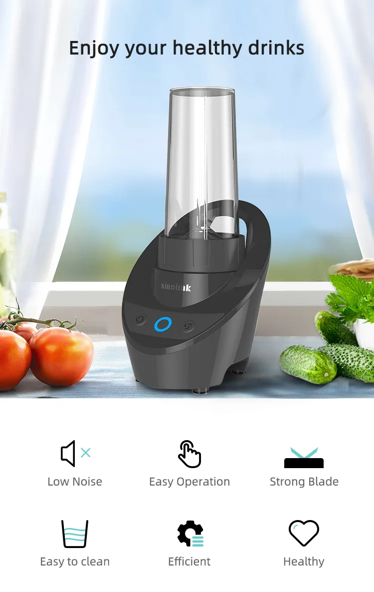 LED Display Two Speeds Portable Blender with BPA Free Material