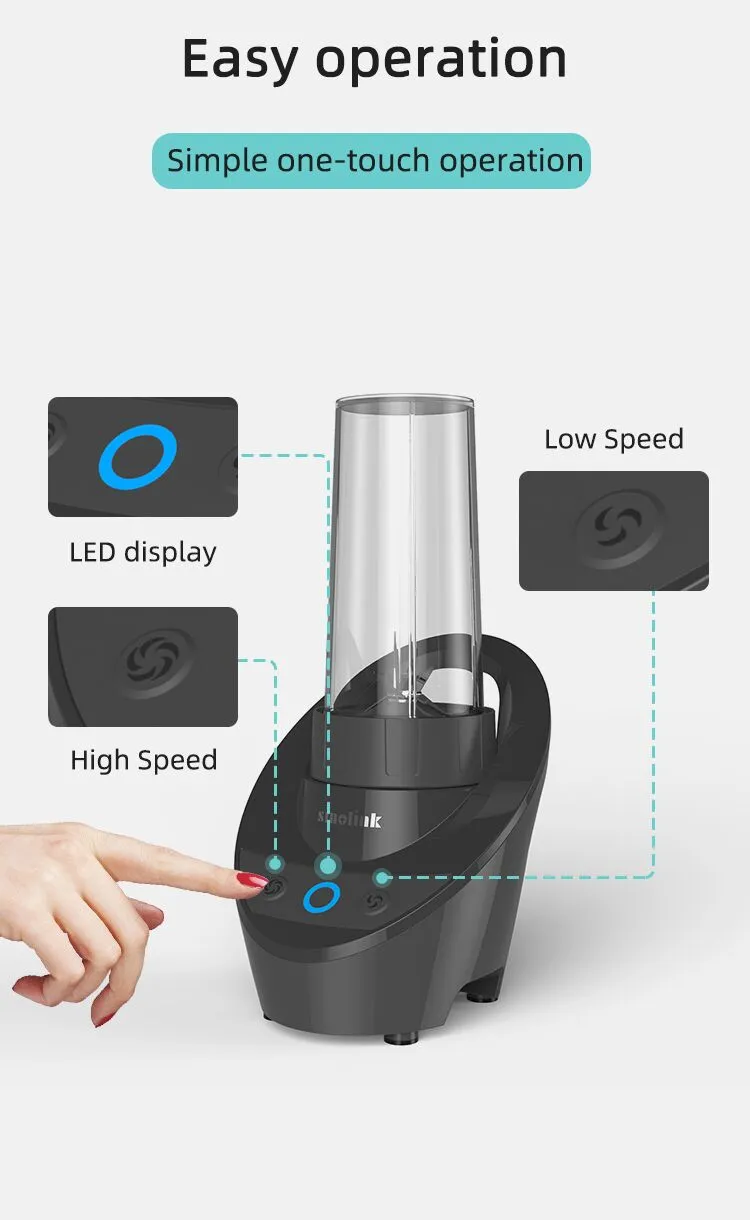 LED Display Two Speeds Portable Blender with BPA Free Material
