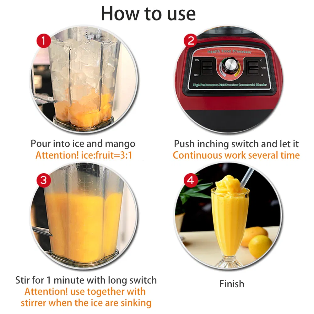 2025 Manenda High-Power 8000ml Commercial Blender for Beverages