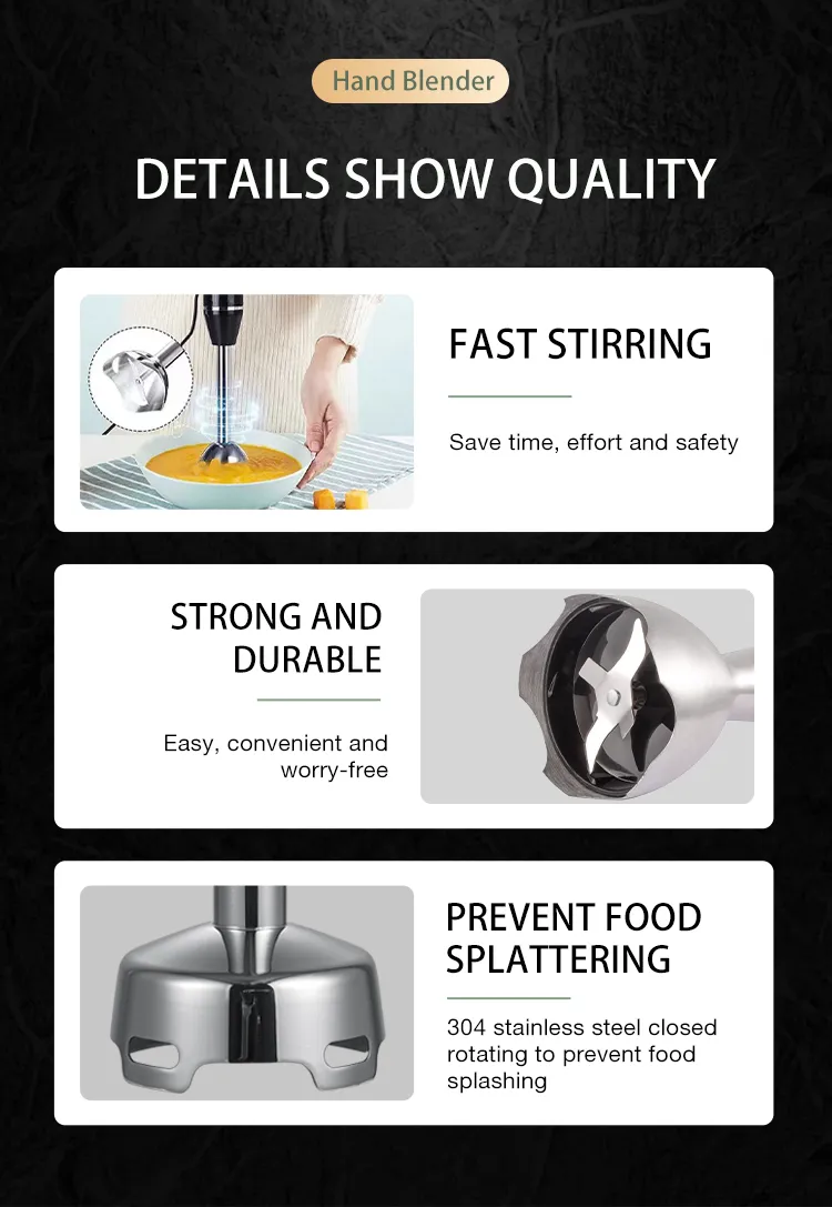 High Quality Hand Blender& Stick Blender& Food Processor& Food Mixer