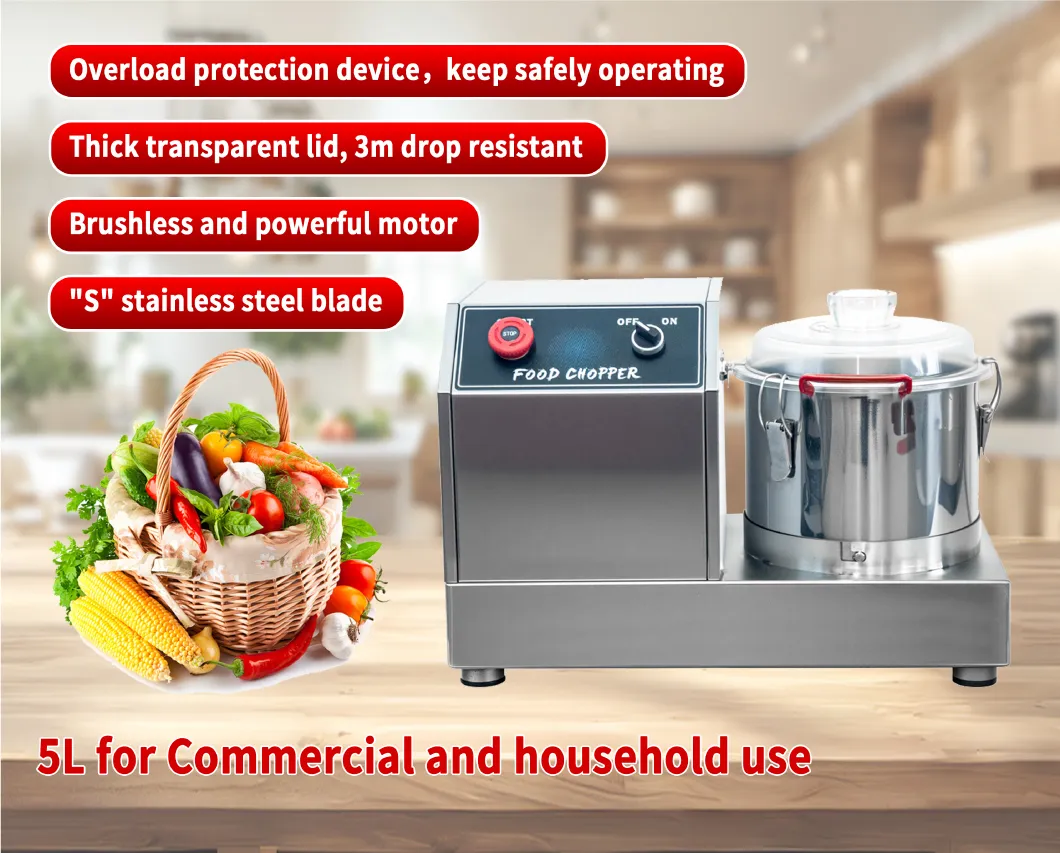 Household Commercial Use Food Processor Vegetable Cutter Chopper Food Mixer