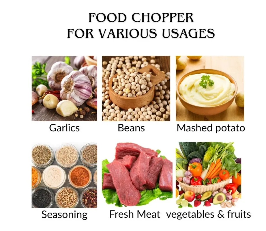 Household Commercial Use Food Processor Vegetable Cutter Chopper Food Mixer