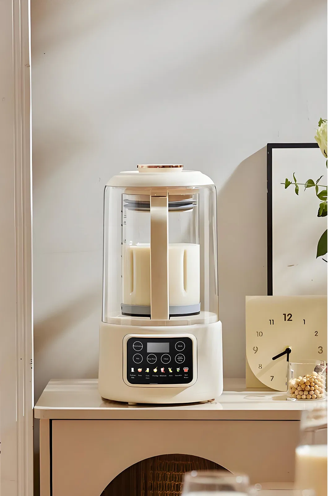 New Design White 1.5L Powerful Blender with Noise Reduction Cover