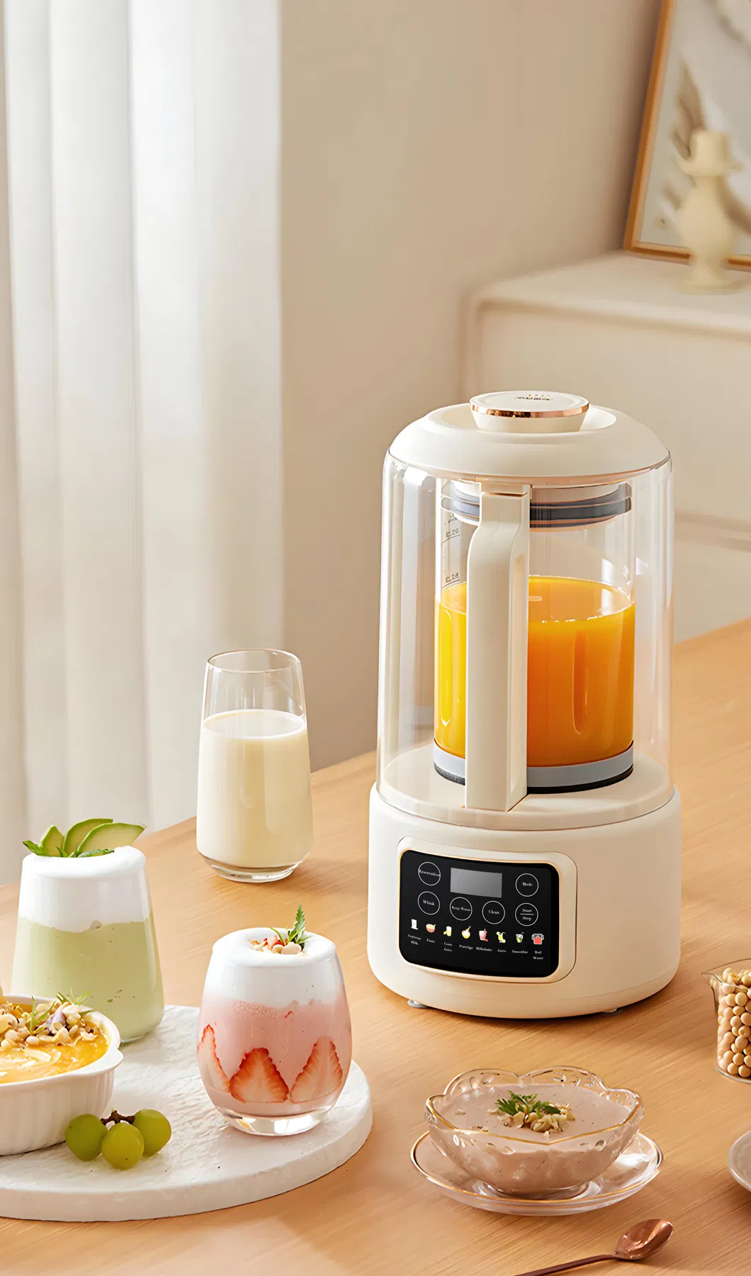 New Design White 1.5L Powerful Blender with Noise Reduction Cover