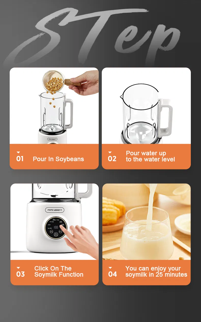 Ranbem 110V 220V Thermal Wall Breaking Machine Blender Automatic Soy Milk Maker Soybean Bean Milk Maker