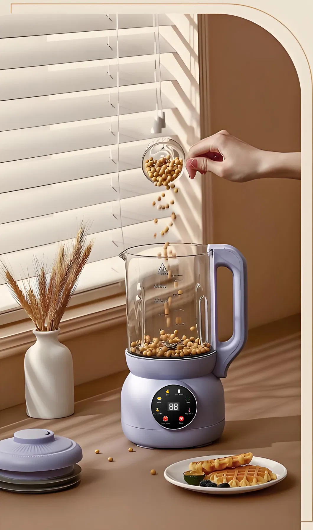 Elegent Purple Design 1L Compact Blender for Small Family Use