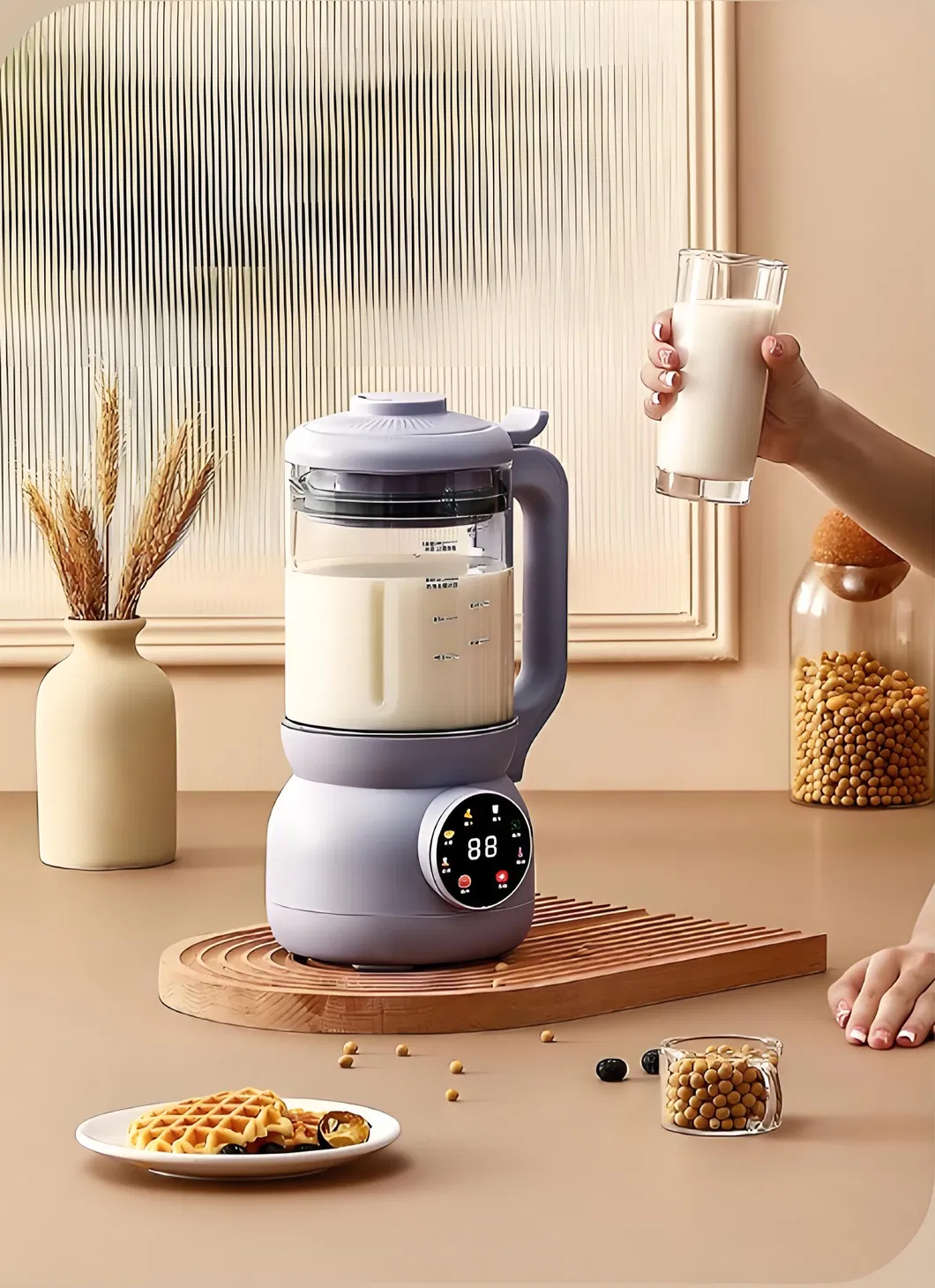 Elegent Purple Design 1L Compact Blender for Small Family Use
