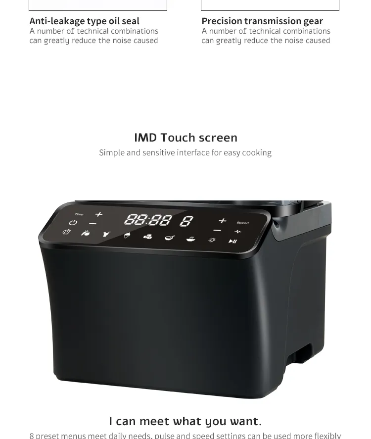 High Speed High-Performance Vacuum Juicer Fresh Food Miling Machine for Bar Cafe Commercial Blender Food Milkshake Machinery