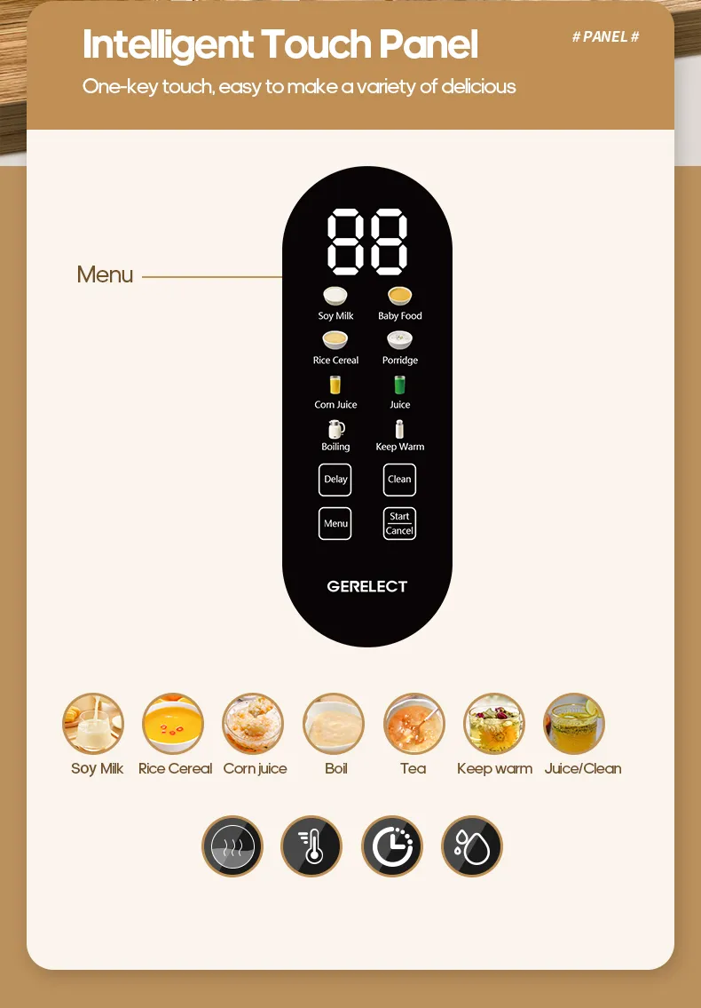 Ranbem Kitchen 8 Program Settings 32 Oz Bender and Cooker in One Soup Maker Best Blenders for Vegan Cooking