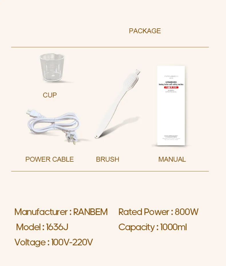 Ranbem Kitchen 8 Program Settings 32 Oz Bender and Cooker in One Soup Maker Best Blenders for Vegan Cooking