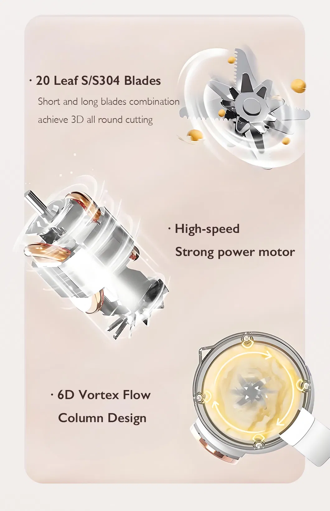 Hot Sales 1.65L Purple Family Use Noise-Reducing Multifunctional Blender