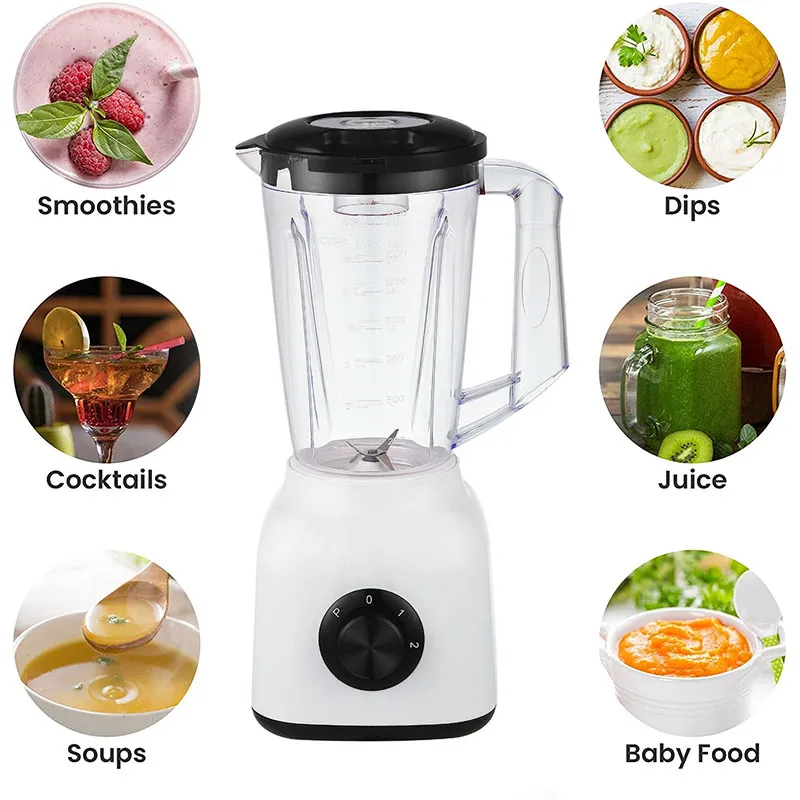 Hot Sale Middle East Wholesale Kitchen 1.8L Plastic Jar Big Capacity Appliances Fruit Vegetable Meat Grinders Food Blender