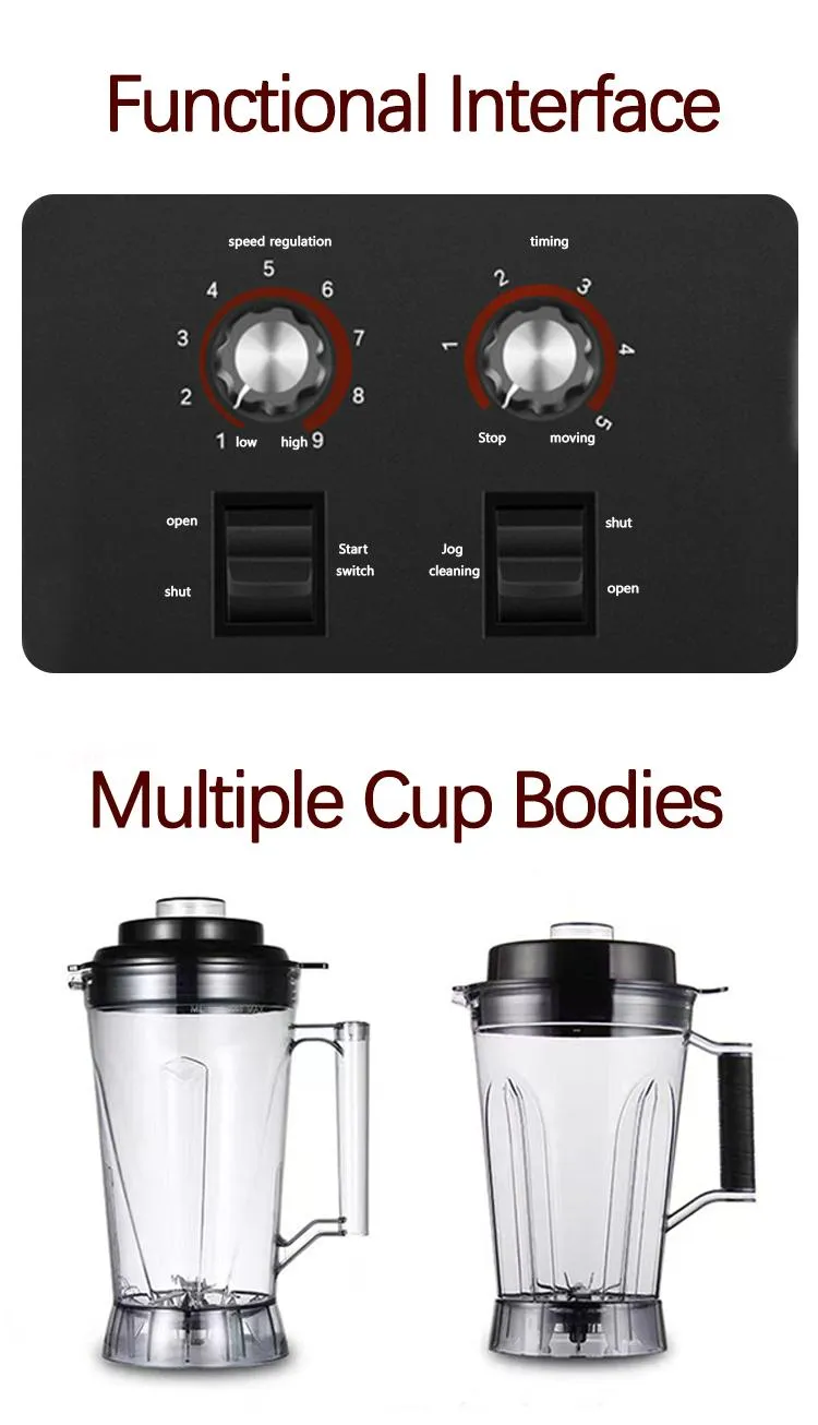 Fruit and Vegetable Blend Machine Wholesales Commercial Blender with 304ss Blade