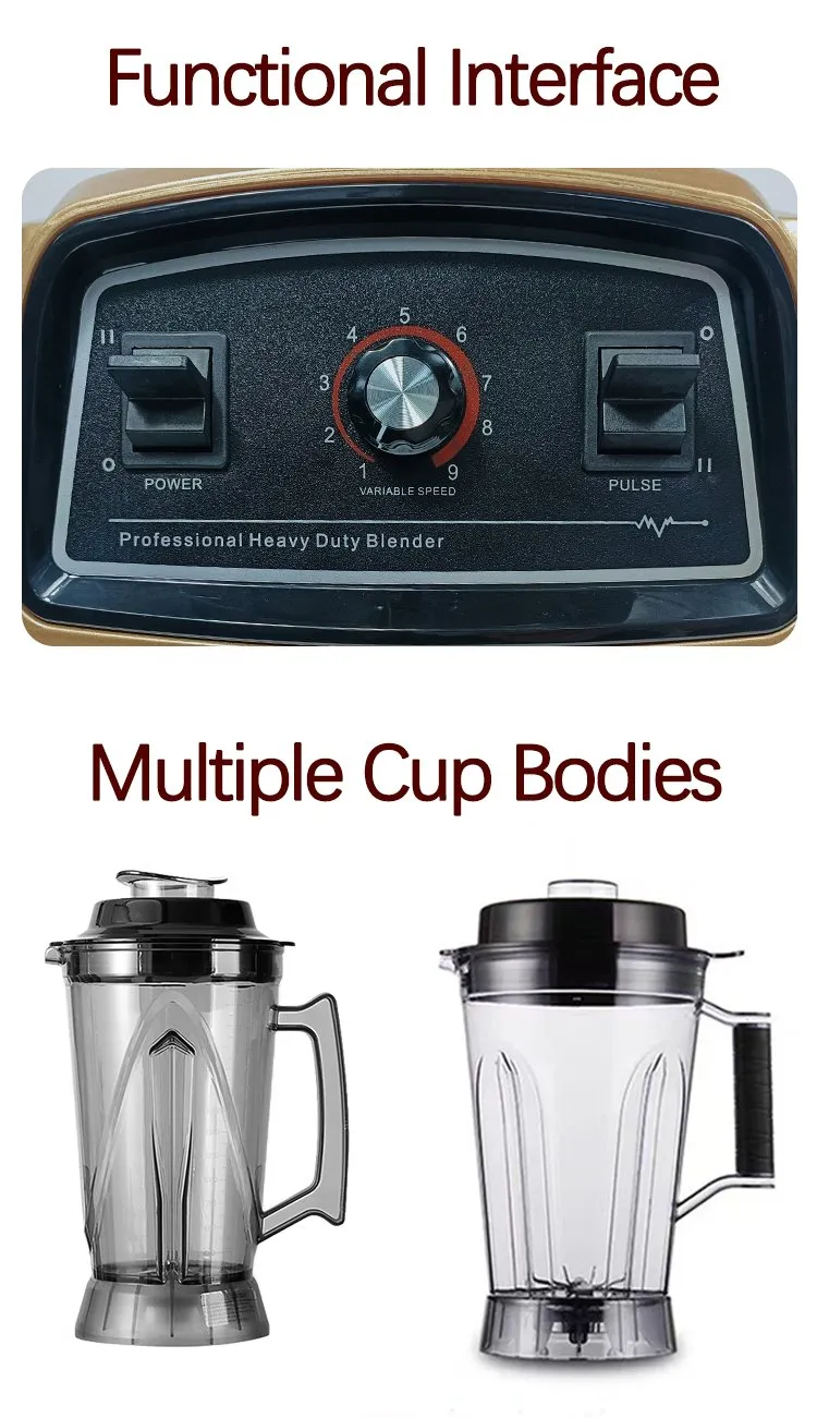 4L Heavy Duty Blender and Mixer Professional Smoothie Juicer Mixer Commercial Blender